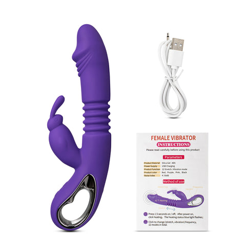 Silicone Thrusting Rabbit Vibrator